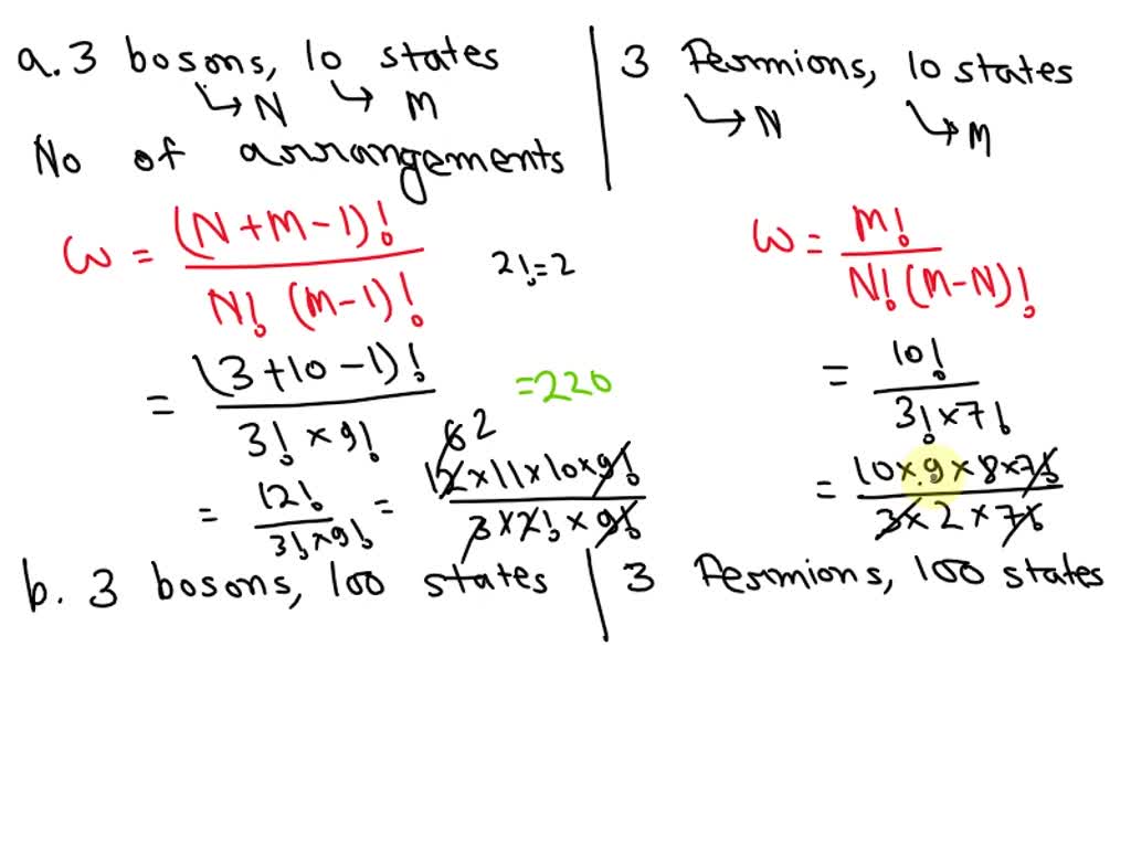 SOLVED: Fermions and bosons demonstrate different distribution ...