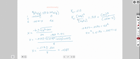 for-the-reaction-kc-0513-at-500-k-if-a-reaction-vessel-initially-contains-an-n2o4-concentration-of-00500-m-at-500-k-what-are-the-equilibrium-concentrations-of-n2o4-and-no2-at-500-k-2
