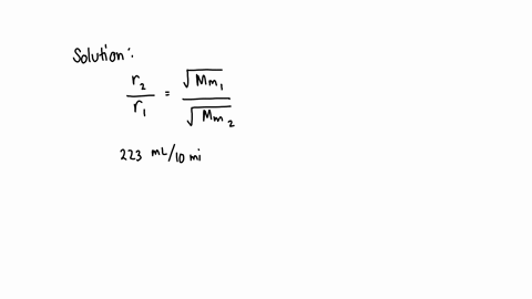 in-a-given-diffusion-apparatus-150-ml-of-hbr-gas-molar-mass-8091-gmol-diffused-in-10-min-in-the-same-apparatus-and-under-same-conditions-223-ml-of-an-unknown-gas-diffused-in-10-min-what-is-t-82162