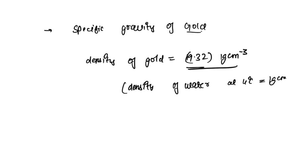 SOLVED a. One cubic foot of gold weighs 1,200lb. How much does a cubic foot of gold weigh in