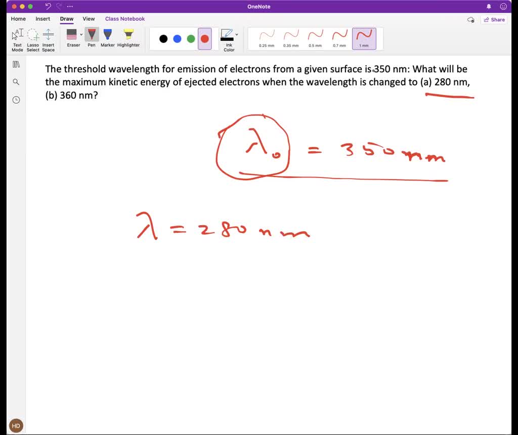SOLVED: '2. The threshold wavelength for emission of electrons from a ...