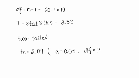 a-single-sample-t-test-conducted-on-sample-of-n-20-participants-produces-statistic-of-t-253-for-two-tails-test-_-what-is-the-correct-decision-about-the-outcome-of-the-test-the-researcher-can-57083