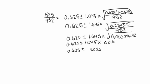 question-8-in-a-survey-of-952-customers-595-prefer-a-certain-brand-of-chocolate-calculate-the-upper-limit-to-the-90-confidence-interval-of-all-customers-who-prefer-that-brand-of-chocolate-gi-42689