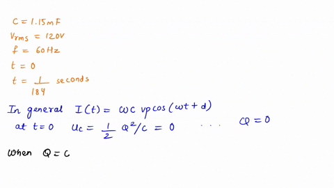 a-115-mf-capacitor-is-connected-to-a-north-american-electrical-outlet-vrms-120-v-f-600-hz-assuming-the-energy-stored-in-the-capacitor-is-zero-at-t-0-determine-the-magnitude-of-the-current-in-32904