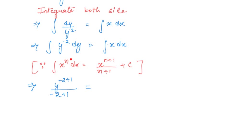 Solved Solve Differential Equation Y Xy 2 By Separation Of Variables It Has A General Solution