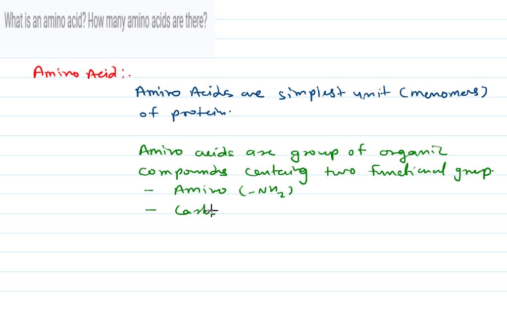 SOLVED How many amino acids does the body use to make protein? What
