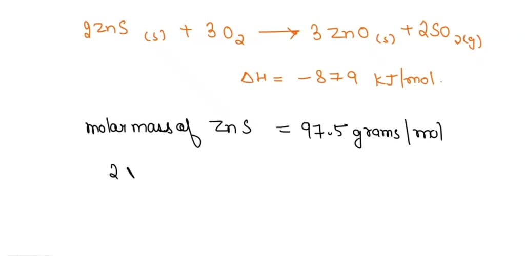 SOLVED 2. The first step in the industrial recovery of zinc from the