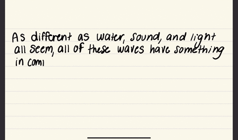 how-was-water-light-and-sound-the-same-or-different
