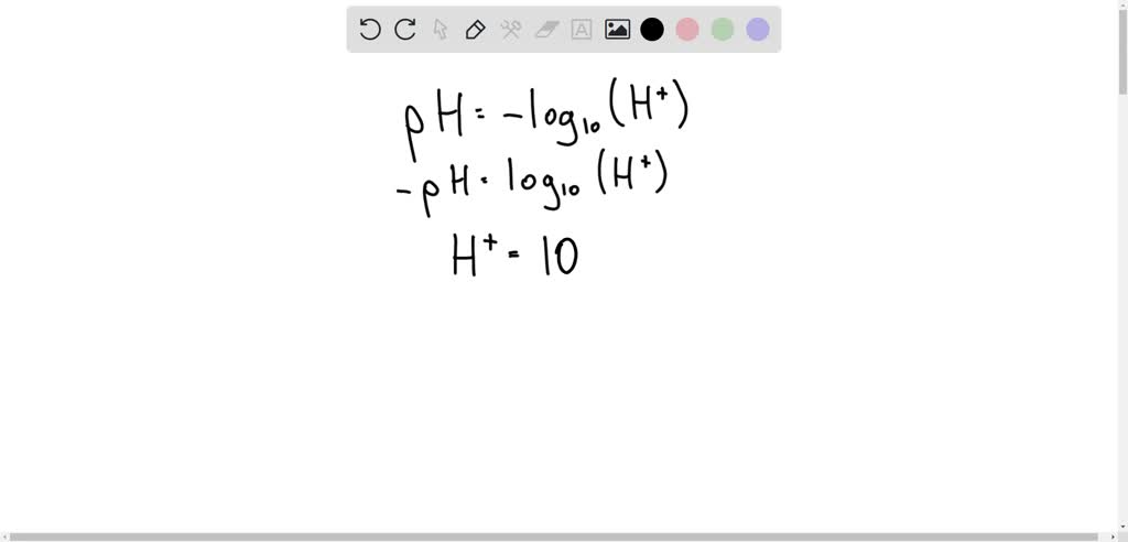 Solved Point The Ph Scale For Acidity Is Defined By Ph Log10 L H Where Hjis The 1179