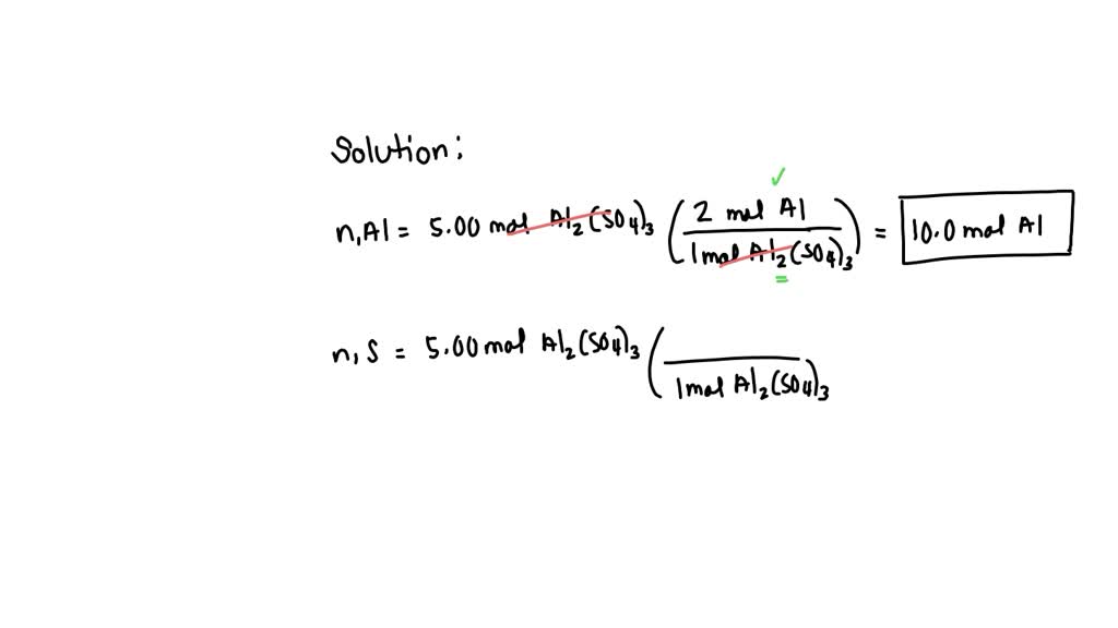 SOLVED Calculate the number of moles of aluminum, sulfur, and oxygen