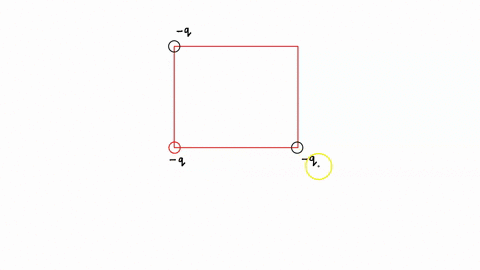 three-equal-negative-point-charges-are-placed-at-three-of-the-corners-of-square-of-side-d-as-shown-in-the-figure_-the-upper-left-corner-has-charge-q-the-upper-right-corner-has-no-charge-the-89517