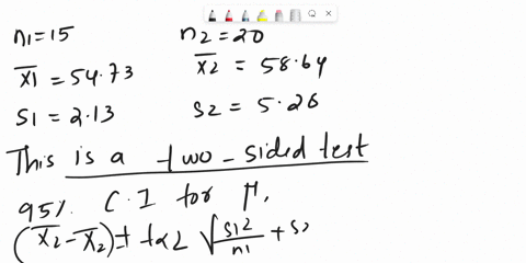sample-n-mean-stdev-se-mean-1-15-5473-213-055-2-20-5864-528-12-difference-mu-1-mu-2-estimate-for-difference-391-95-upper-bound-for-difference-t-test-of-difference-0vs-t-value-300-p-value-df-62779