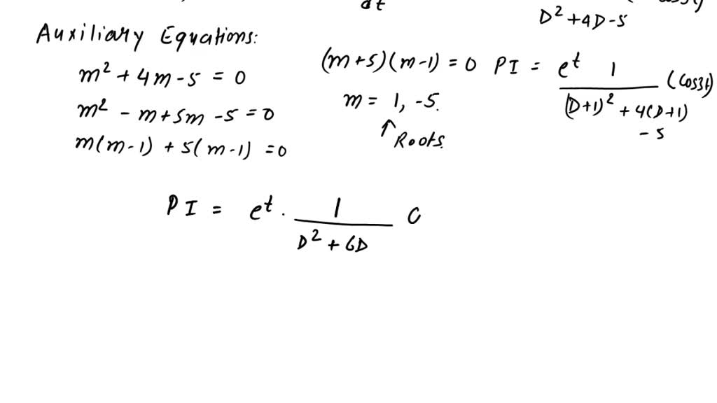 Solved Find The General Solution For Y 4y 5y Etcos 3t Solved Find The General Solution For Y 4y 5y Etcos 3t
