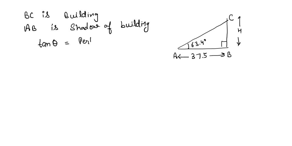 Solved: If The Angel Of Elevation Of The Sun Is 63.4 Degrees When The 