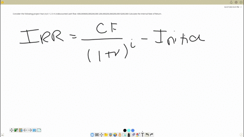 consider-the-following-project-year-n-0-1-2-3-4-undiscounted-cash-flow-600000-200000-200000-200000-200000-calculate-the-internal-rate-of-return