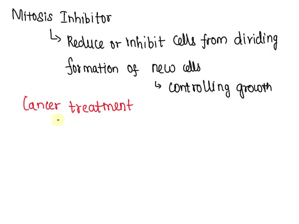 SOLVED: a mitosis inhibitor is a medication that is designed to prevent ... Biology Diagrams