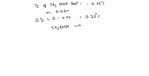 acetic-acid-is-a-weak-acid-that-ionizes-in-solution-as-follows-ch3coohaq-ch3cooaq-haq-if-the-freezing-point-of-a-0106-m-ch3cooh-solution-is-0250-c-calculate-the-percent-of-the-acid-that-has-62761