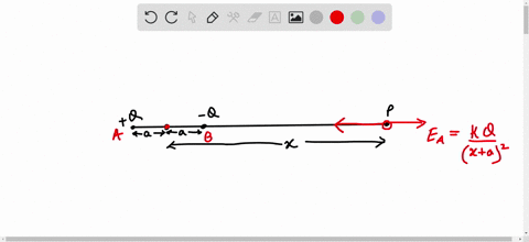 ii-determine-the-direction-and-magnitude-of-the-electric-field-at-the-point-p-in-fig-16-56-the-charges-are-separated-by-a-distance-2a-and-point-p-is-a-distance-x-from-the-midpoint-between-the-two-char