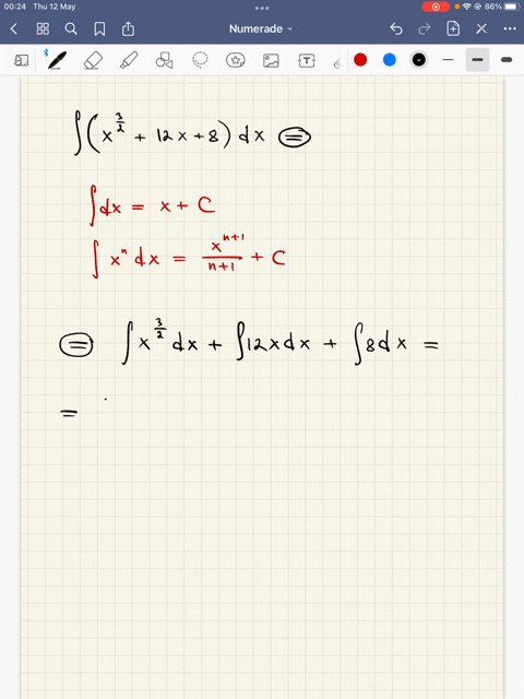 find-the-indefinite-integral-and-check-the-result-by-differentiation-use-c-for-the-constant-of-integration-x32-12x-8-dx-94552