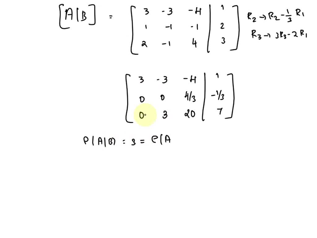 solved-using-gaussian-elimination-method-solve-the-set-of-equations