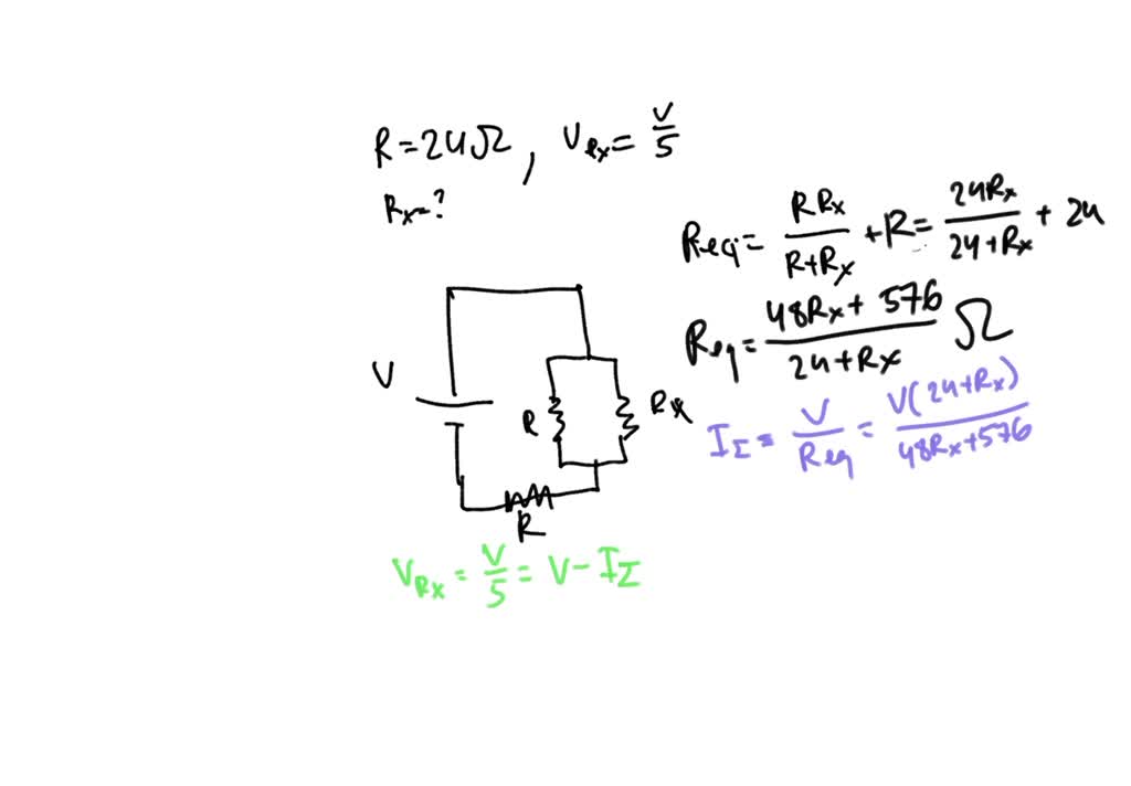 SOLVED Consider resistors each with R = 24Î© and variable resistor Rx