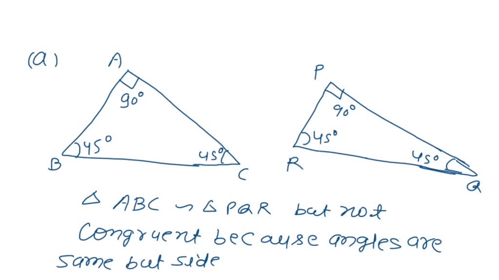 SOLVED Problem 5 (a) Give the definition of equivalent triangles (b