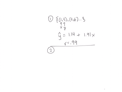 1find-the-equation-of-the-least-squares-regression-line-y-and-the-linear-correlation-coefficient-r-for-the-given-data-round-the-constants-a-b-and-r-to-the-nearest-hundredth-1-3-3-6-5-12-9-18-25883