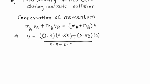 two-carts-are-involved-in-an-inelastic-collision-cart-a-with-mass-0900-kg-hits-cart-b-with-mass-0550-kg-initially-at-rest-the-two-carts-stick-together-after-the-collision-and-continue-to-mov-87472