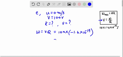 an-electron-has-been-accelerated-from-rest-through-a-potential-difference-of-1000-v-a-what-is-its-kinetic-energy-in-electron-volts-ev-b-what-is-its-kinetic-energy-in-joules-what-is-its-speed-92907