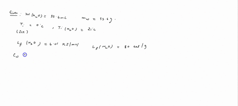 a-quantity-of-ice-at-00c-was-added-to-336-g-of-water-at-210c-to-give-water-at-00c-how-much-ice-was-added-the-heat-of-fusion-of-water-is-601-kjmol-and-the-specific-heat-is-418-jgc-56363