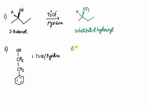1-give-the-major-product-of-each-of-the-following-reactions-2-butanol-tsci-pyridine-1-tscl-pyridine-phch2ch2oh-2-nacn-2-pentanol-heat-h2so4-chso2ci-pyidine-23868
