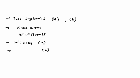 two-systems-a-and-are-released-from-rest-from-the-initial-position-x-0-04-m-and-the-first-12-seconds-oftheir-response-is-recorded-in-system-the-blocks-are-connected-rigid-rod-of-mass-m-06-kg-42834