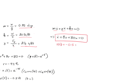 an-8-ib-weight-is-attached-to-the-lower-eud-of-a-coil-spring-suspended-from-the-ceiling-and-comes-to-rest-in-its-equilibrium-position-thereby-stretching-the-spring-04-f-the-weight-is-then-pu-24126