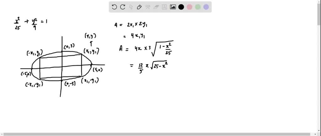 SOLVED: Find the dimensions and the area of the largest rectangle that ...