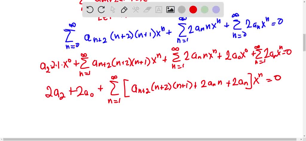 Solved Find Two Power Series Solutions Of The Given Differential Equation About The Ordinary Point X 0 Y 2xy 2y 0 Write The First Four Terms In Each Power Series Solution Solved Find Two Power Series Solutions Of The Given Differential Equation About The Ordinary Point X 0 Y 2xy 2y 0 Write The First Four Terms In Each Power Series Solution