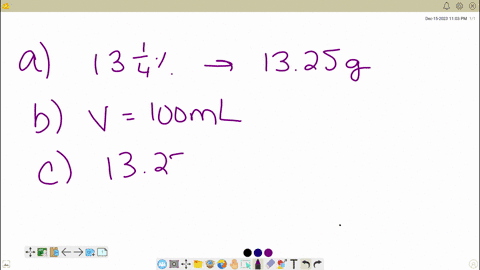 100-ml-of-a-13-1-4-solution-has-been-prepared-a-how-many-grams-of-medication-is-in-the-13-1-4-strength-solution-b-how-many-milliliters-of-solution-are-in-this-13-1-4-strength-solution-c-express-this-s