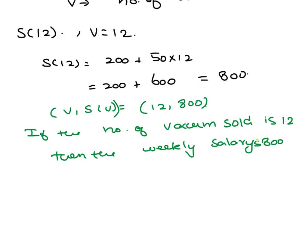 SOLVED John is a doortodoor vacuum salesman. His weekly salary, in