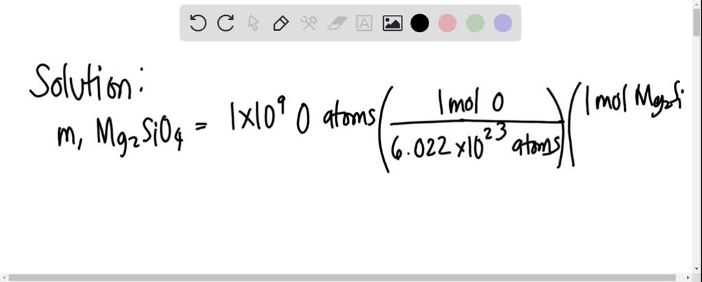 SOLVED: Calculate the mass of forsterite Mg2SiO4 that contains a ...