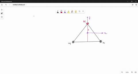 problem-two-particles-of-equal-mass-m-are-at-the-vertices-of-the-base-of-n-equilateral-triangle-the-triangle-center-of-mass-is-midway-between-the-base-and-the-third-vertex-whats-the-mass-at-00194