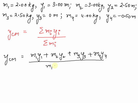 four-objects-are-situated-along-the-y-axis-as-follows-a-200-kg-object-is-at-300-m-a-300-kg-object-is-at-250-m-a-250-kg-object-is-at-the-origin-and-a-400-kg-object-is-at-0500-m-where-is-the-c-29608