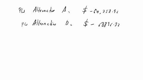 which-equipment-is-preferred-if-the-firms-interest-rate-is-15-in-pw-terms-how-great-is-the-difference-alternative-a-alternative-b-first-cost-45000-35000-annual-om-3900-4200-salvage-value-0-5-78354