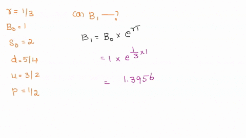 consider-a-single-period-binomial-model-with-13-bo-1-so-2-d-543-32-and-12-you-can-take-the-sample-space-to-be-w1w-with-w1-corresponding-to-the-stock-price-going-up_-and-w2-corresponding-to-t-65177