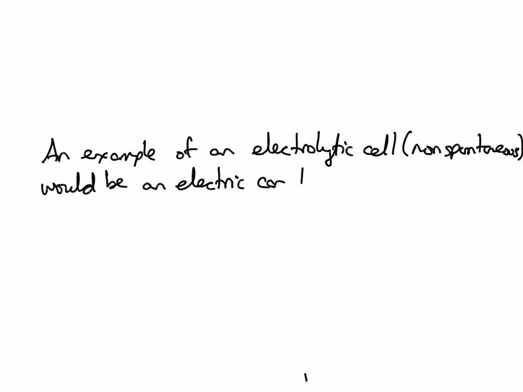 SOLVED Which of the following is an example of an electrolytic cell
