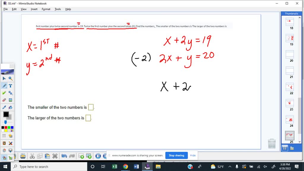 solved-find-two-numbers-such-that-twice-the-first-added-to-the-second