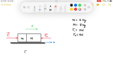 two-forces-push-horizontally-from-opposite-sides-of-adjacent-blocks-as-shown_-the-blocks-stay-in-contact-but-are-not-glued-together-the-values-for-the-masses-and-forces-are-m4-kg-m-8-kg-f112-77135
