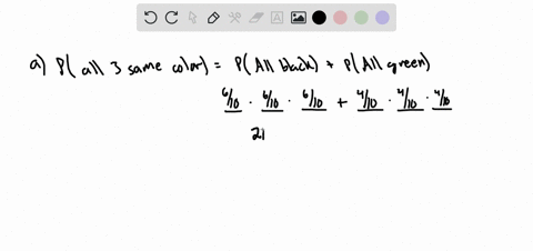in-a-box-there-are-9-balls-of-which-there-are-two-white-three-green-and-four-black-1-calculate-the-probability-of-a-choose-a-white-ball-b-choose-a-green-ball-2-conditional-probability-if-when-taking-t