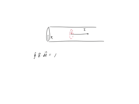 thick-wire-of-radius-r-carries-constant-current-see-figure-below-find-the-magnetic-field-inside-the-wire-distance-from-the-center-of-the-wire-and-far-from-the-ends-of-the-wire_-where-r-r-and-60537