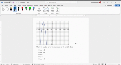 what-is-the-equation-for-the-line-of-symmetry-for-the-parabola-above-89607