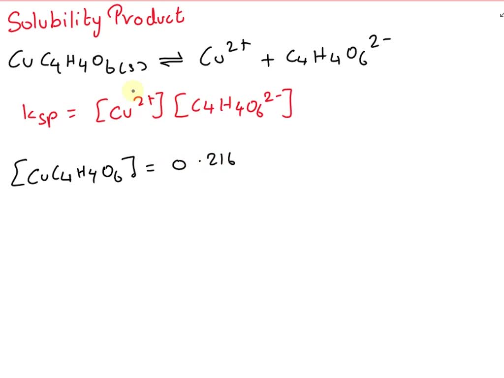 SOLVED: The concentration of copper in the saturated copper II tartrate ...