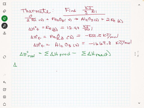 the-thermite-reaction-involves-aluminum-and-ironiii-oxide-2als-fe2o3s-a-al2o3s-2fel-this-reaction-is-highly-exothermic-and-the-liquid-iron-formed-is-used-to-weld-metals-calculate-the-heat-re-61133